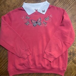 Vintage hasting & smith Butterfly Embroidered Sweatshirt, Women’s L
